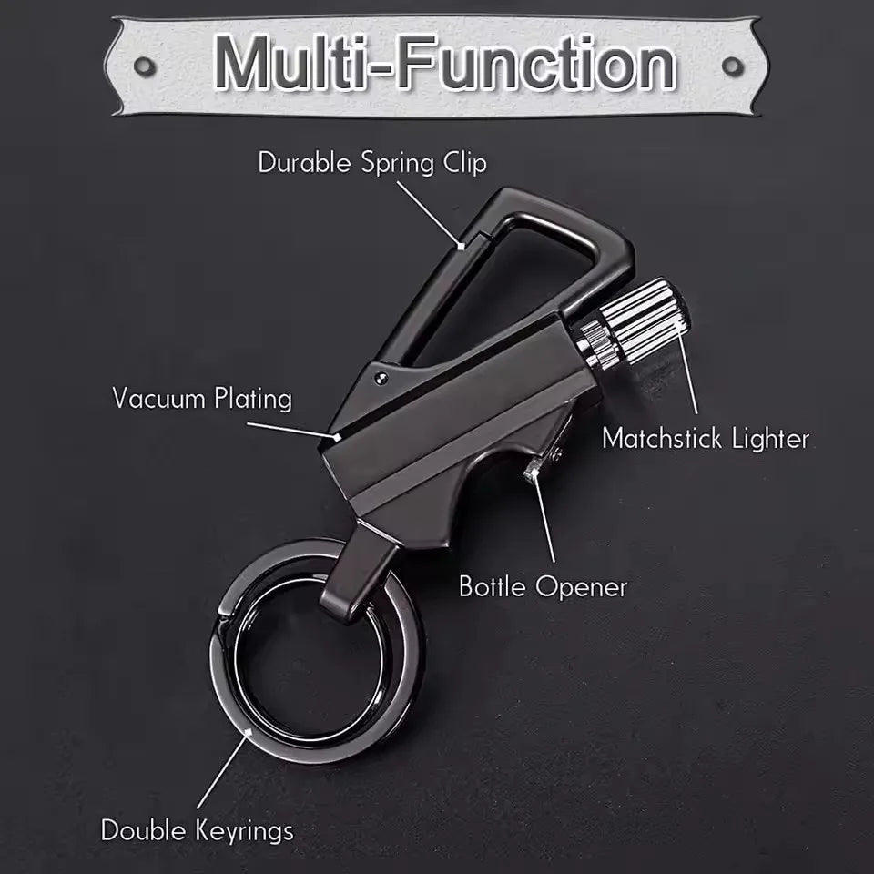 2025 Multifunctional Kerosene Lighter Keychain Beer Bottle Opener Outdoor Portable Igniter Smoking Accessories Gadgets Men Gift