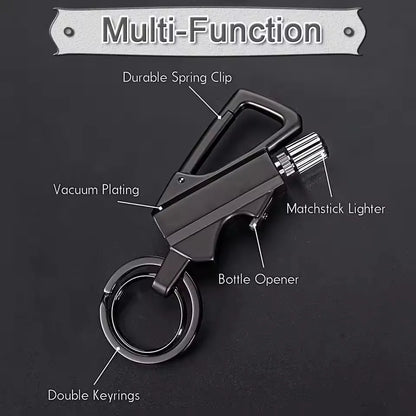 2025 Multifunctional Kerosene Lighter Keychain Beer Bottle Opener Outdoor Portable Igniter Smoking Accessories Gadgets Men Gift