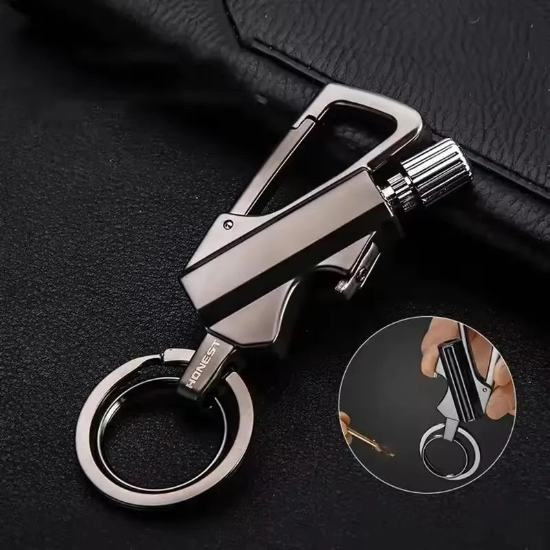 2025 Multifunctional Kerosene Lighter Keychain Beer Bottle Opener Outdoor Portable Igniter Smoking Accessories Gadgets Men Gift