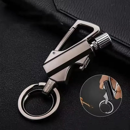 2025 Multifunctional Kerosene Lighter Keychain Beer Bottle Opener Outdoor Portable Igniter Smoking Accessories Gadgets Men Gift