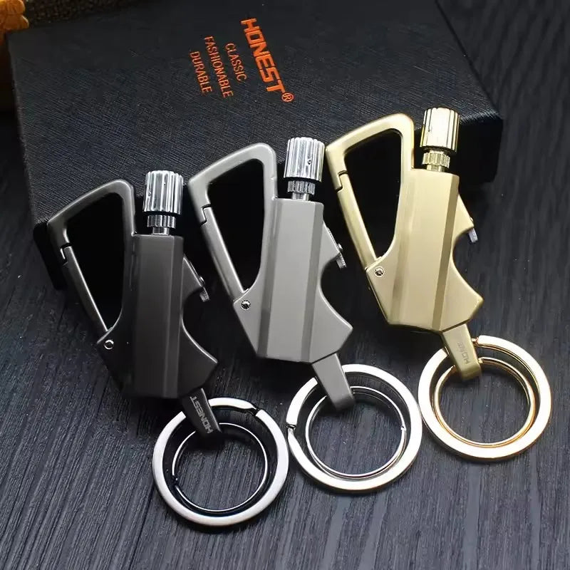 2025 Multifunctional Kerosene Lighter Keychain Beer Bottle Opener Outdoor Portable Igniter Smoking Accessories Gadgets Men Gift