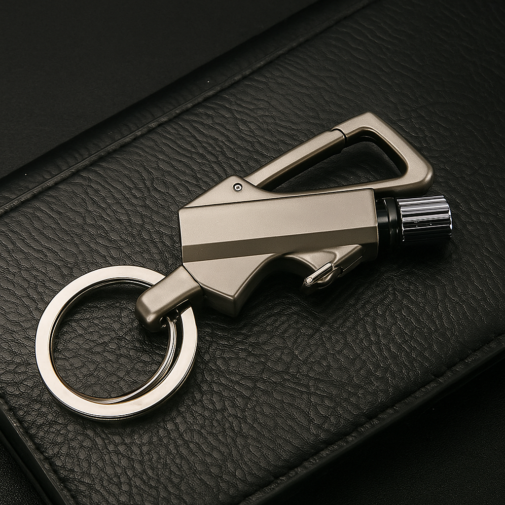 FlameLink's Ultimate Survival Keychain Tool™ (BLack,Silver,Gold)